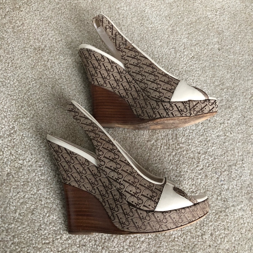 Dior Monogram Wedges